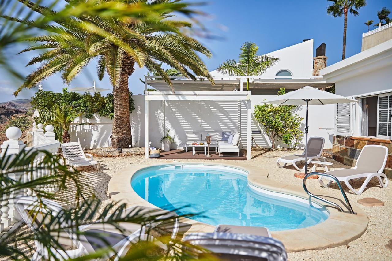 Stunning Villa With Breathtaking Ocean View Mogán Exterior foto